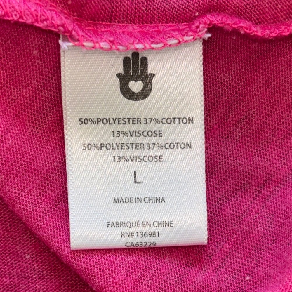Spiritual Gangster Fuchsia Muscle Tee - No Bad Vibes L - Picture 6 of 6